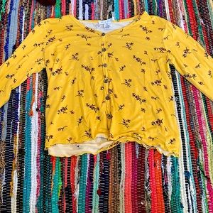 A long sleeve shirt with flowers